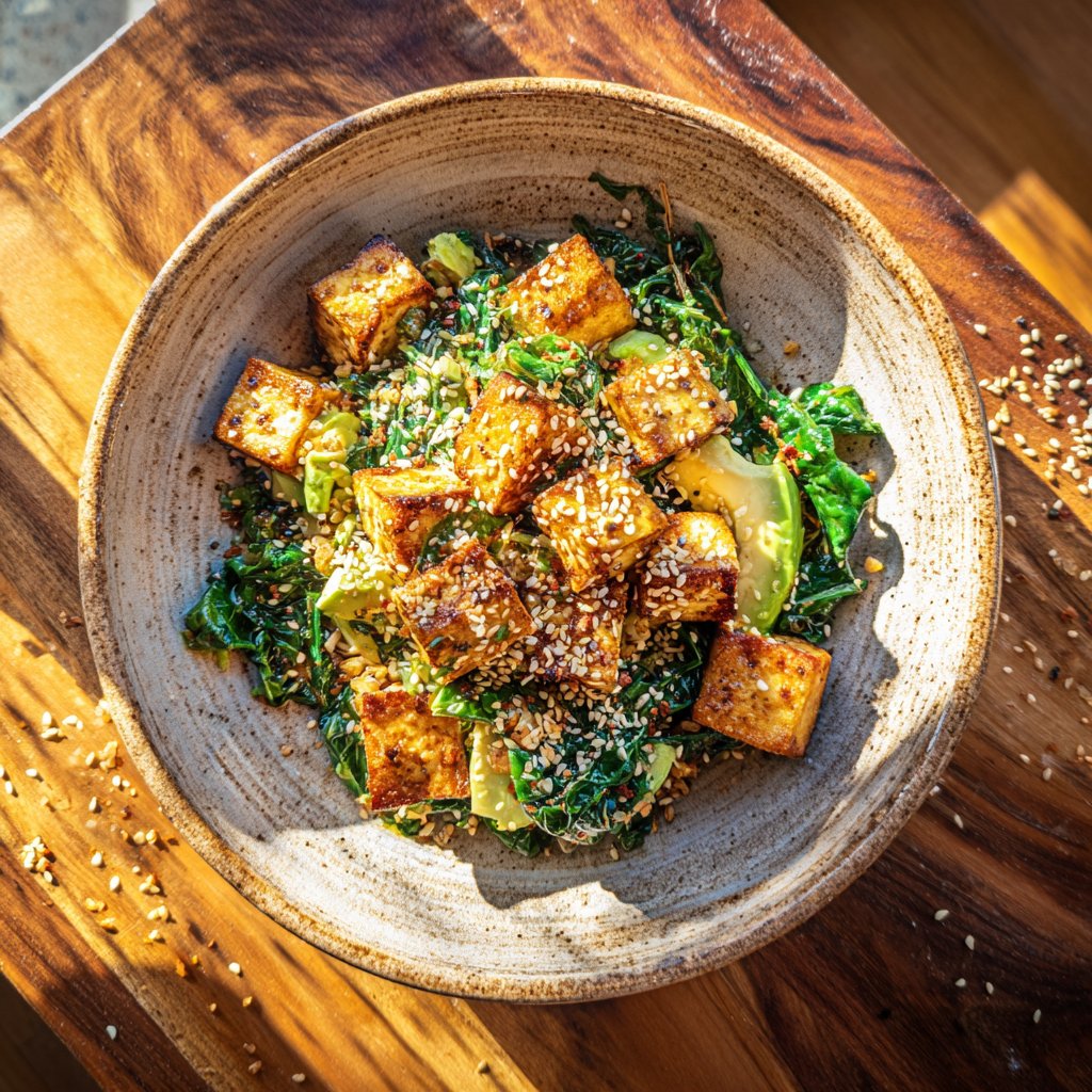 Crispy Sesame Tofu Bowls