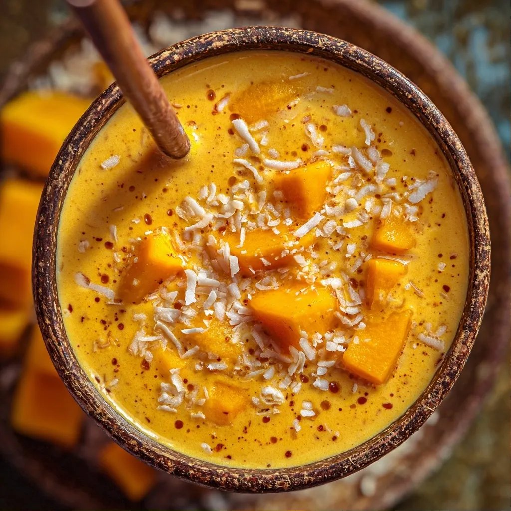 Mango Coconut Protein Smoothie