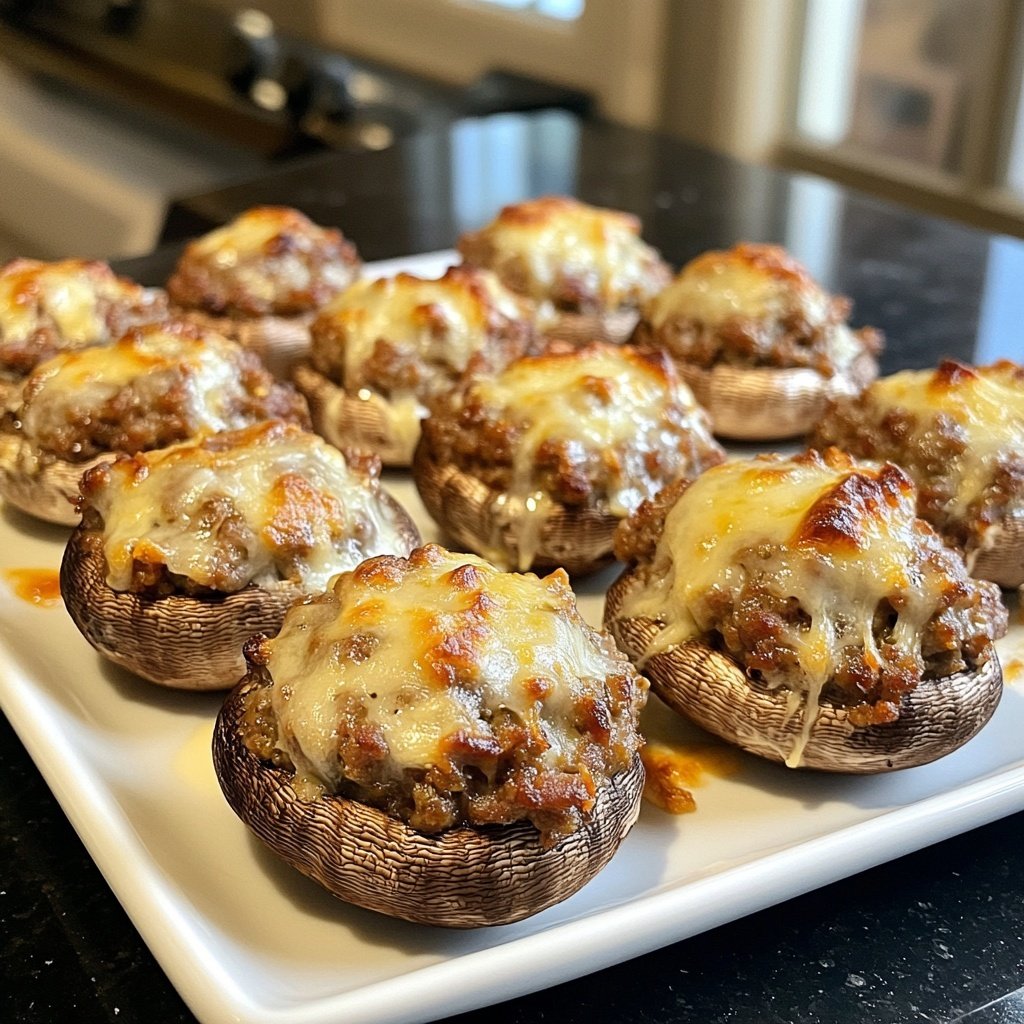 Italian Sausage-Stuffed Mushrooms