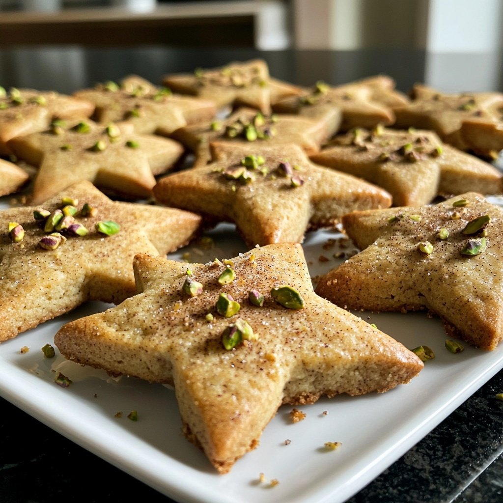 Pistachio Cinnamon Star Cookies