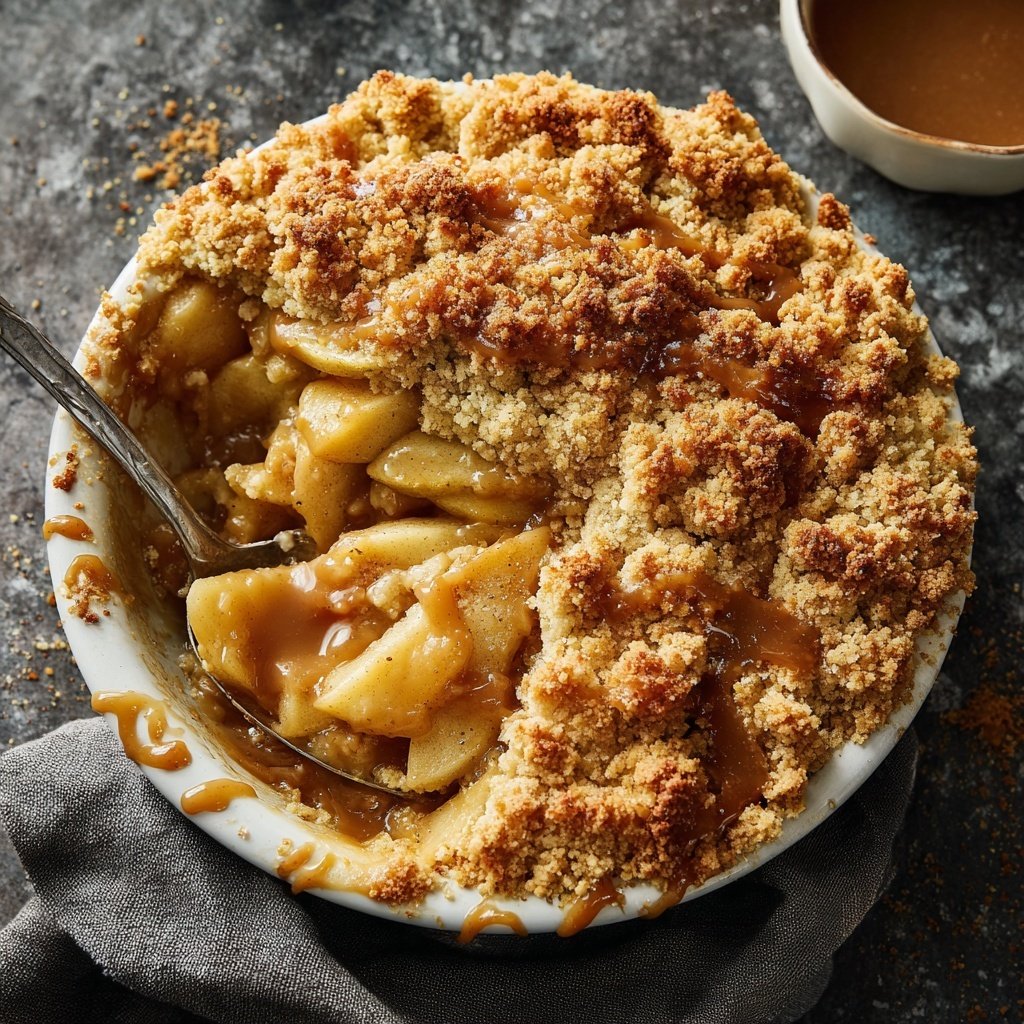 Salted Caramel Apple Crumble