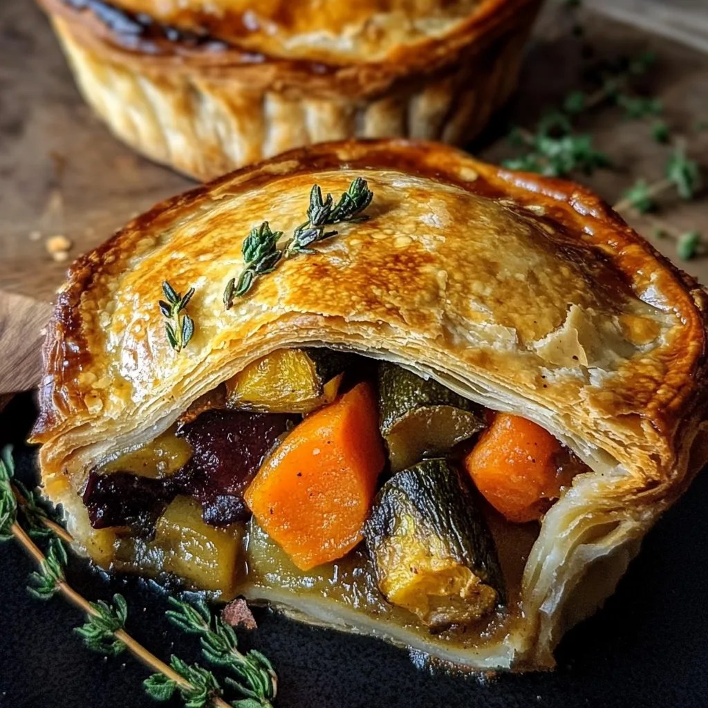 Roasted Autumn Vegetable Pot Pies