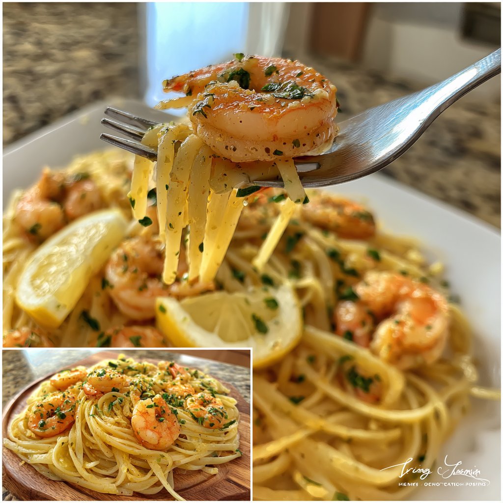 Lemon Garlic Butter Shrimp Pasta