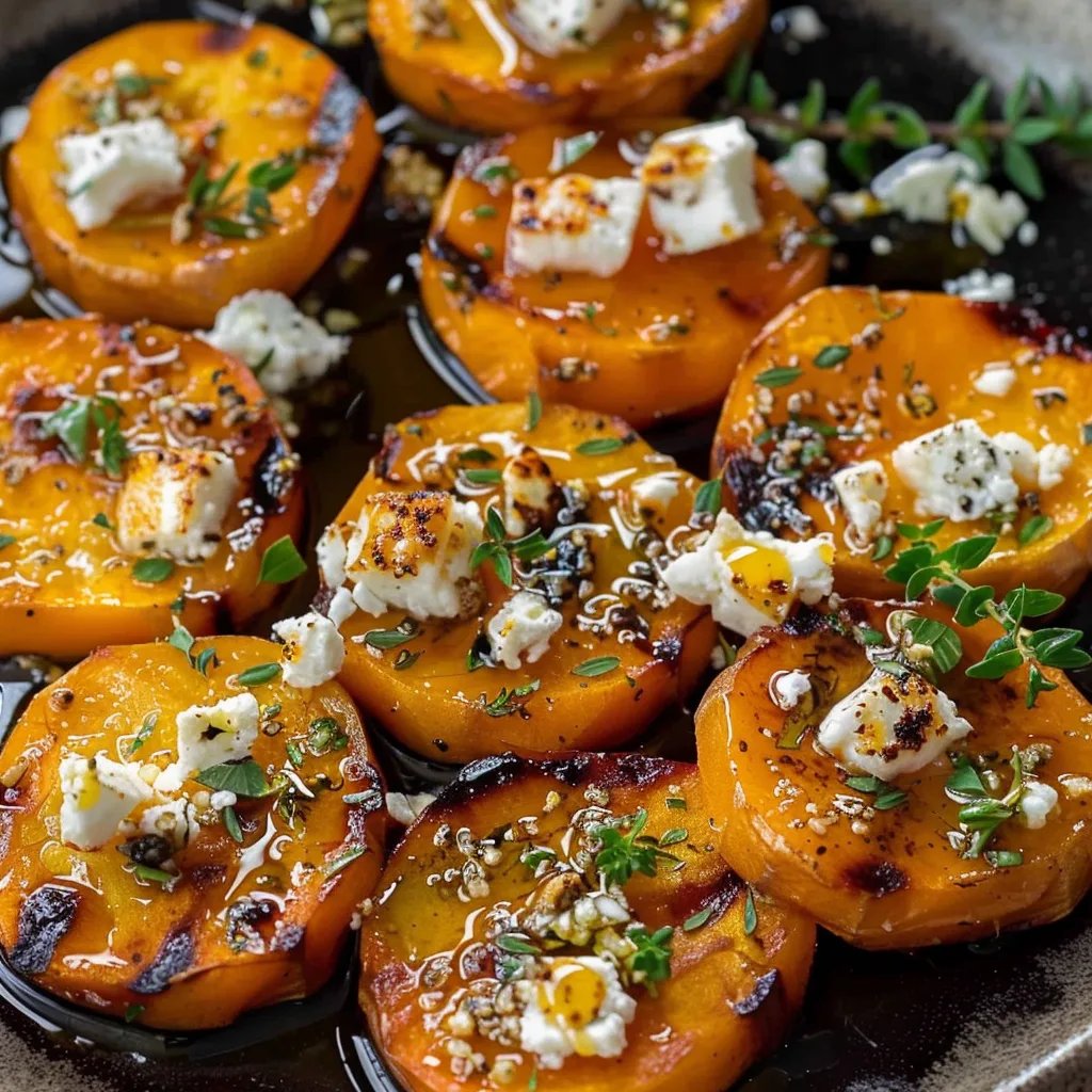 Roasted Sweet Potato Rounds with Honey & Feta