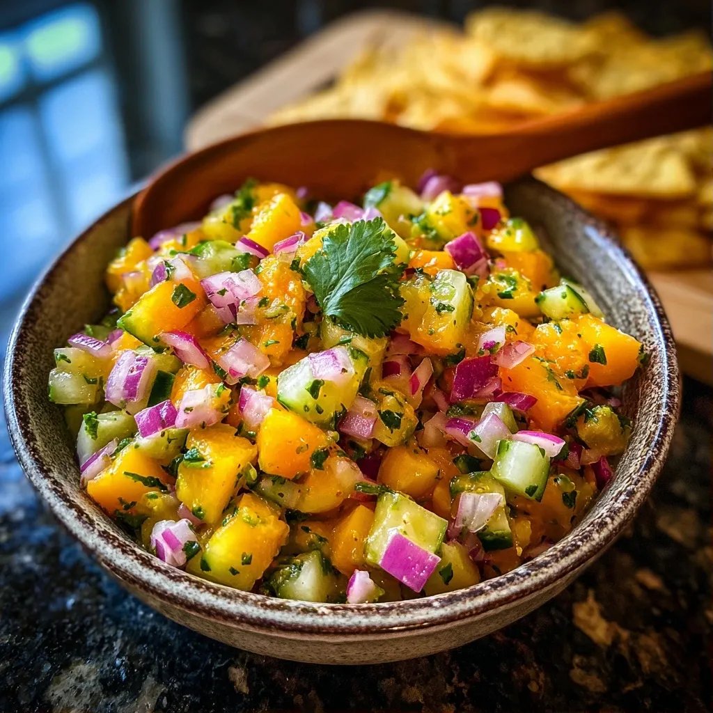 Cucumber Peach Salsa