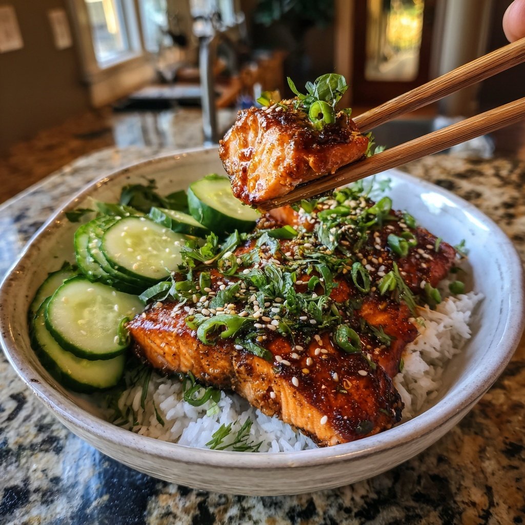 Sesame Ginger Salmon Bowls