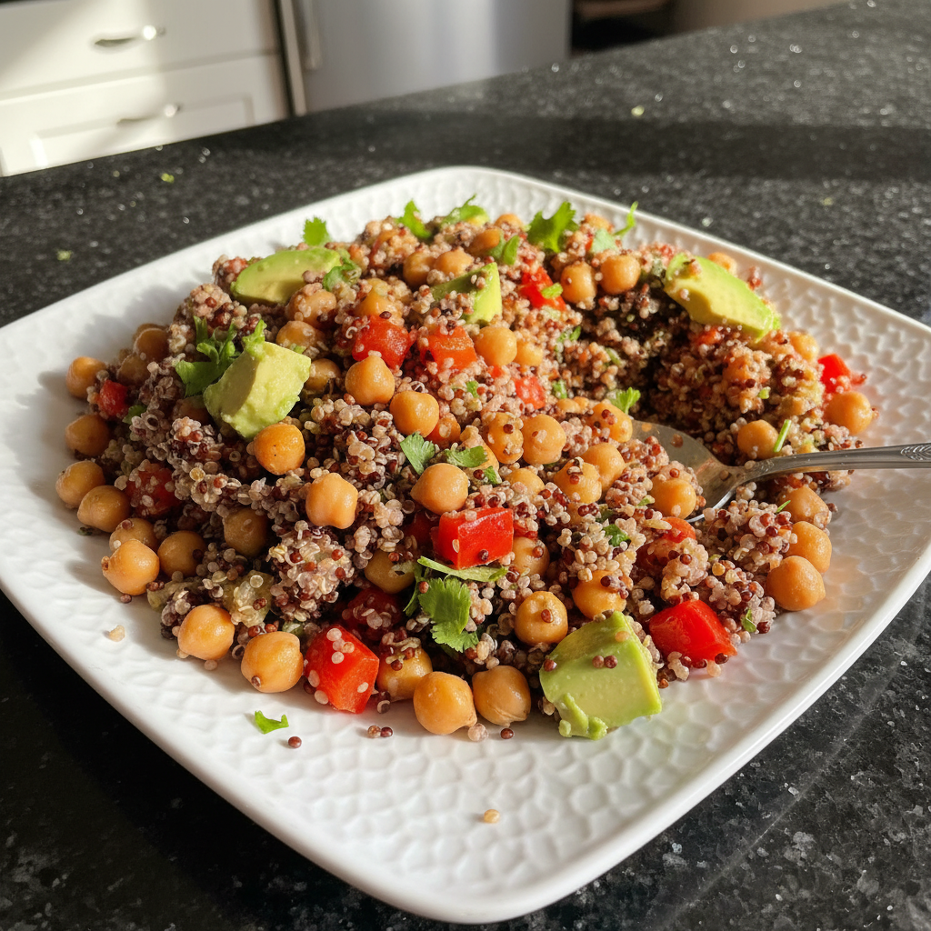 Rainbow Quinoa and Chickpeas