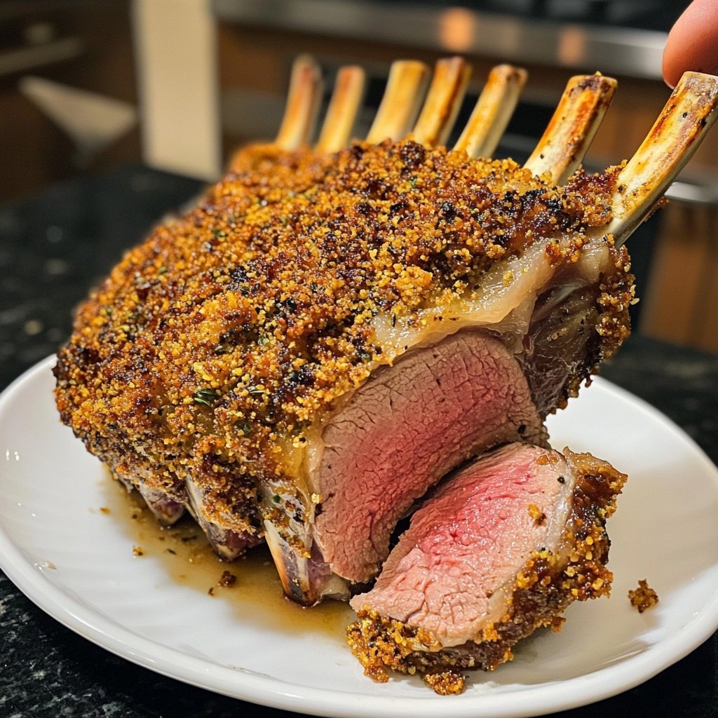 Garlic Herb-Crusted East Coast Rack Lamb
