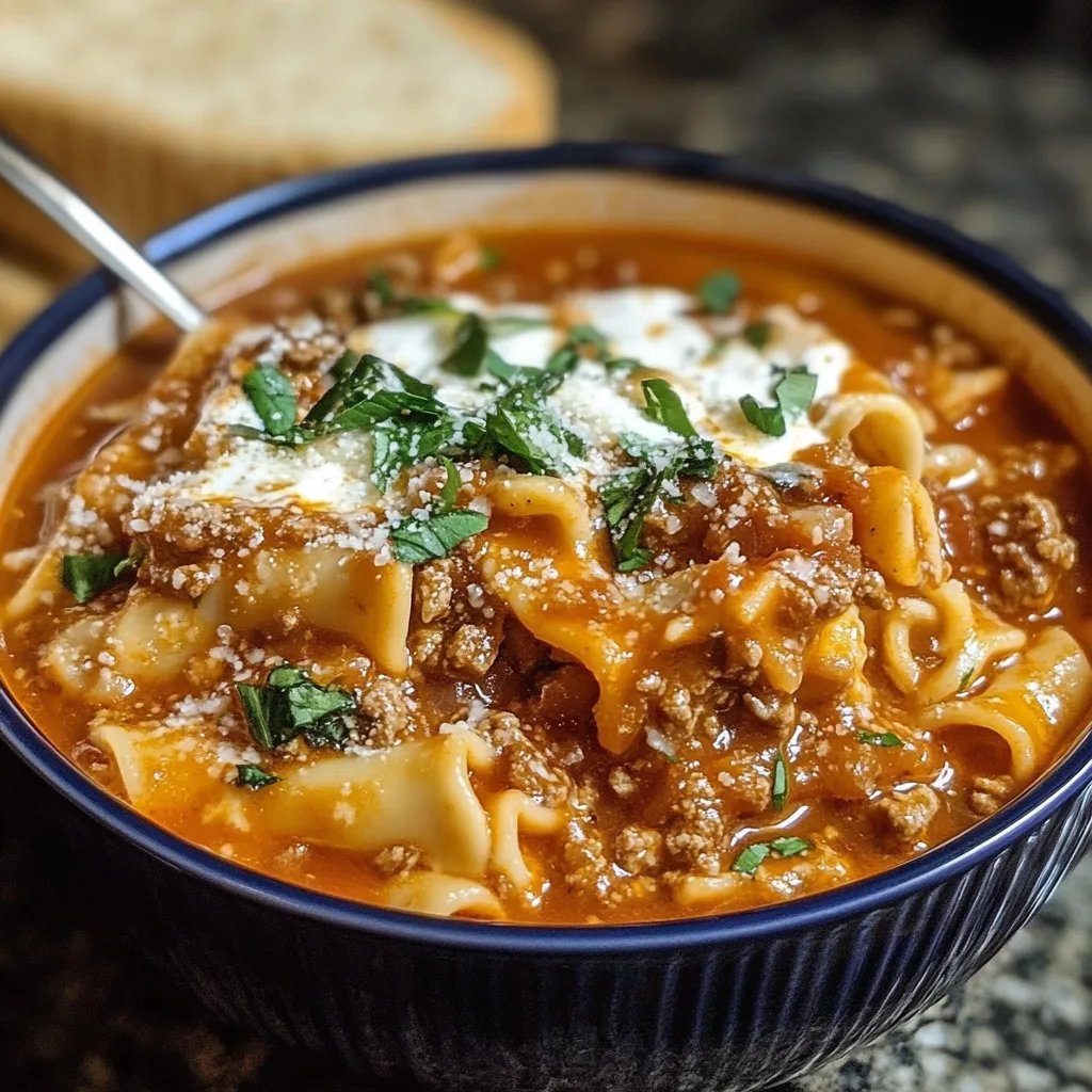 Easy Lasagna Soup Recipe