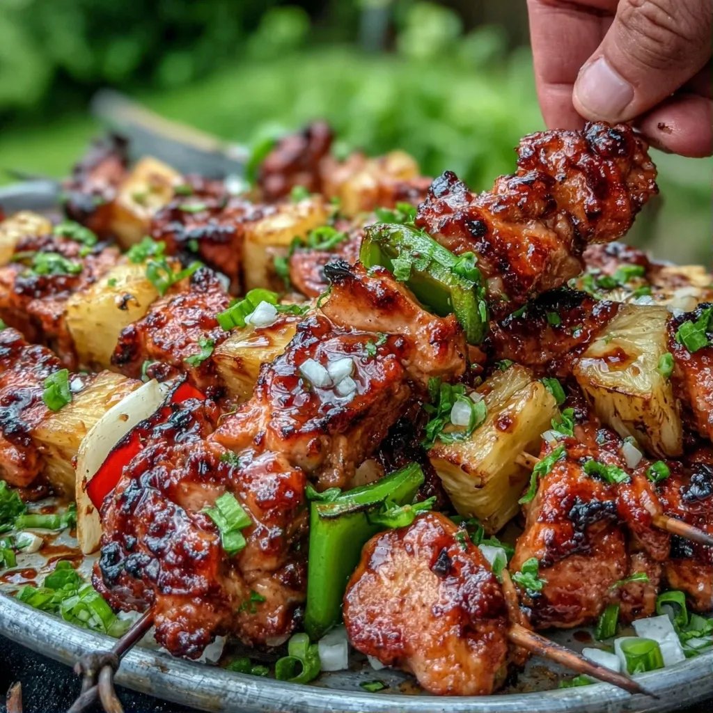 Pineapple Teriyaki Chicken Skewers