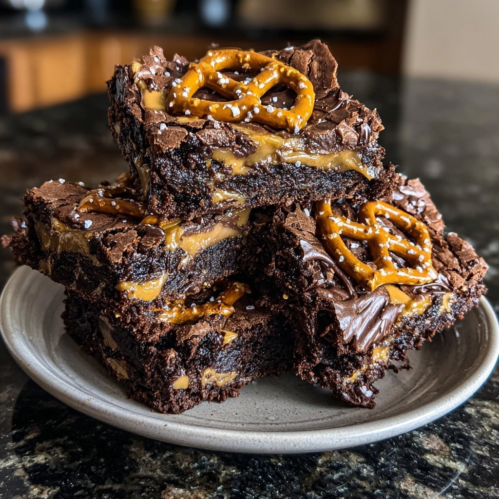 Peanut Butter Pretzel Brownies