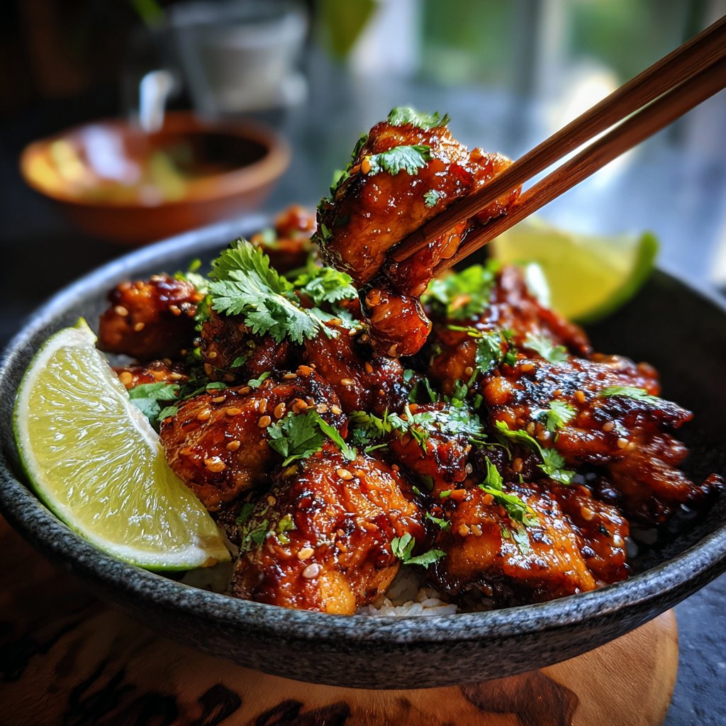 Crispy Honey Sriracha Chicken Bowls