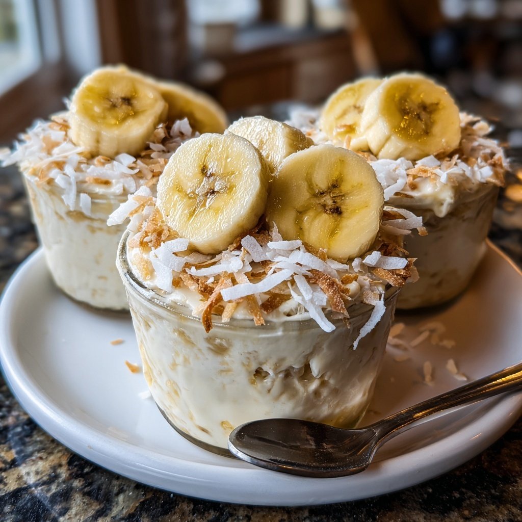 Banana Coconut Pudding Cups