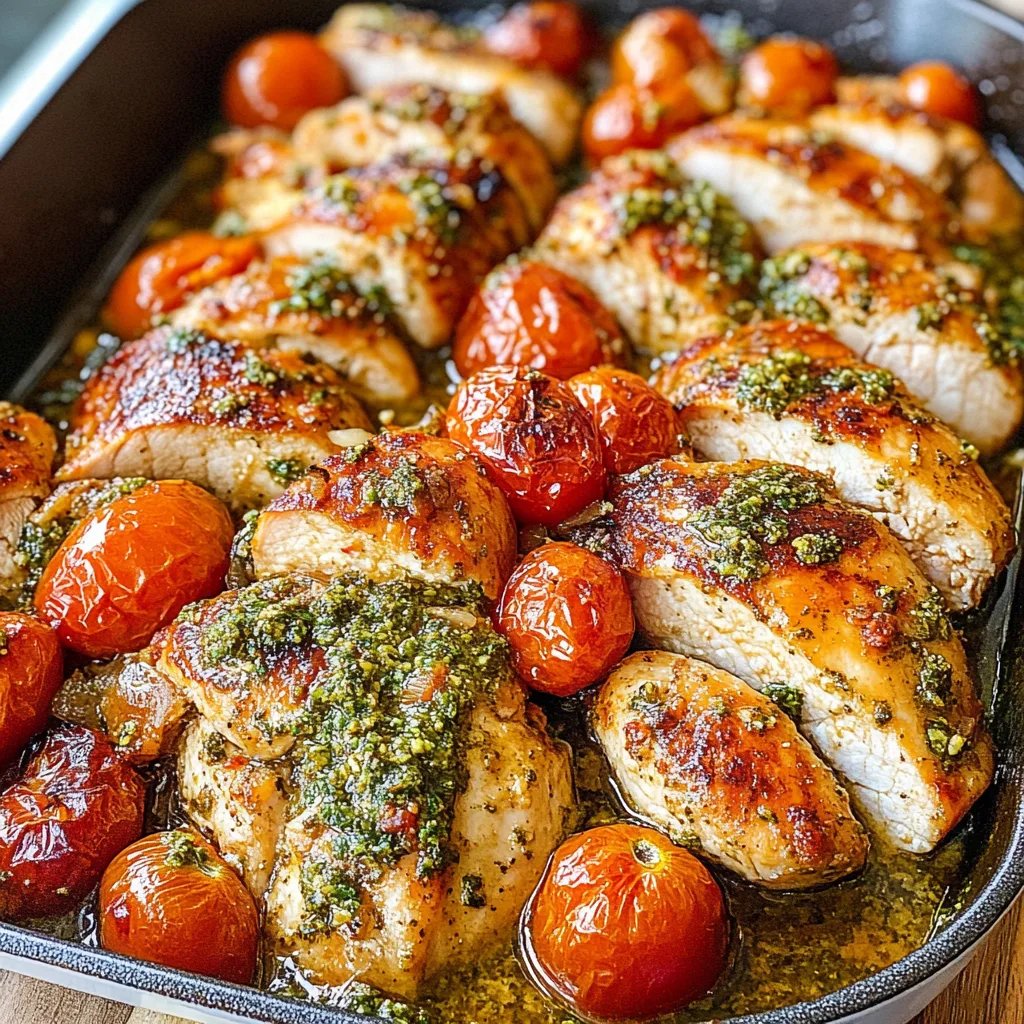 Creamy Pesto Chicken w/ Roasted Tomatoes: An Incredible Ultimate Recipe